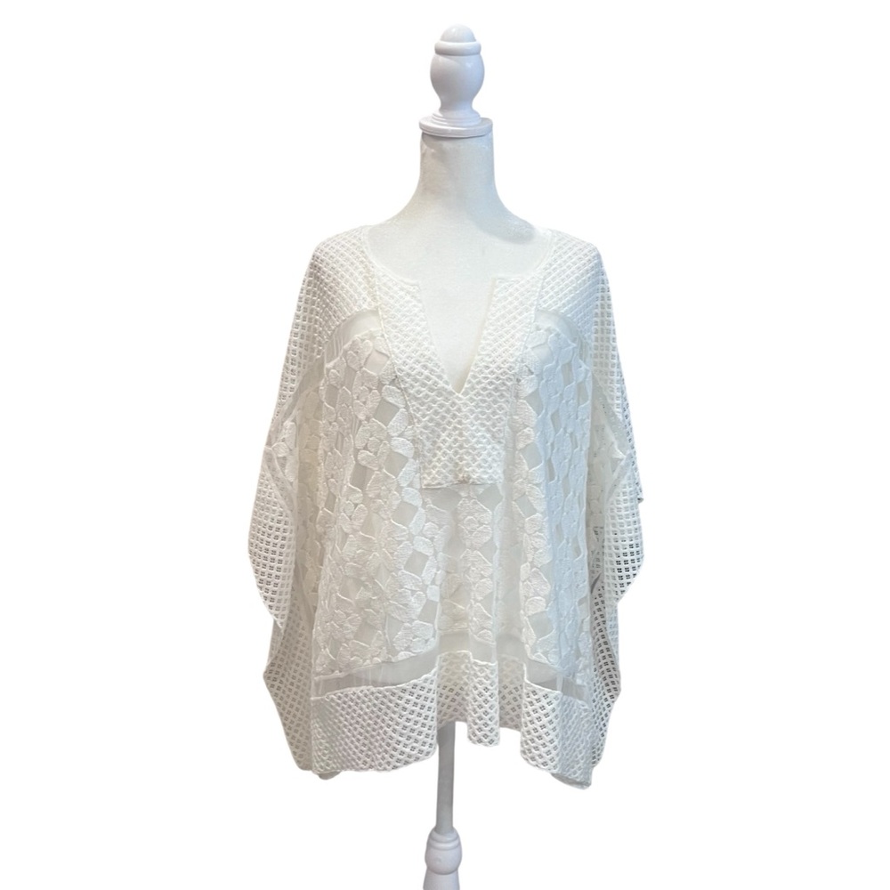 Anthropologie Cream Lace‎ Top